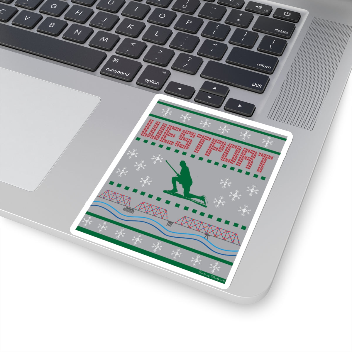 Westport Ugly Holiday Green - Red Kiss-Cut Stickers