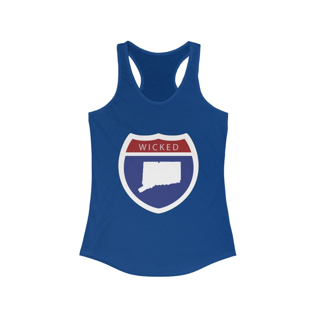 Wicked Connecticut Interstate Women's Ideal Racerback Tank