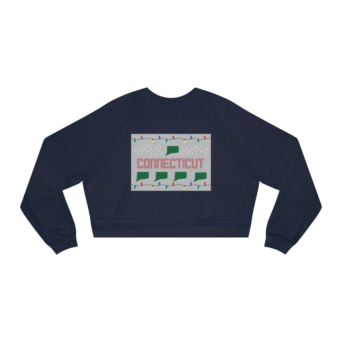 connecticut ugly holiday womens sweatshirt