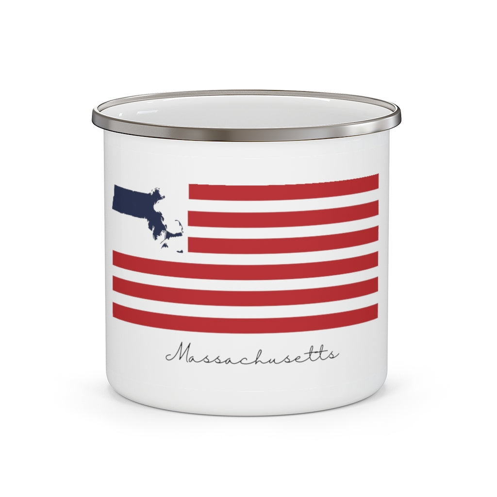 Massachusetts American Flag collection has tee shirts, mugs, reusable bags, and other apparel and gifts. All proceeds goes to help build the Finding New England brand and get our website up and going. Free shipping on all products.