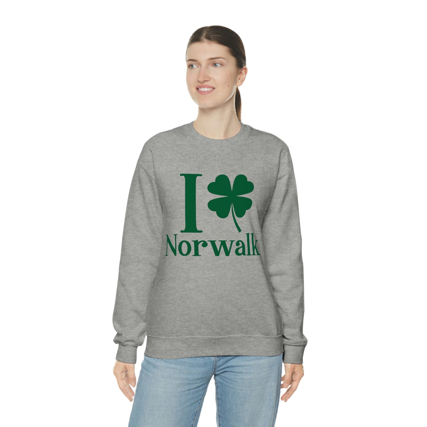 I Clover Norwalk (Green) Unisex Heavy Blend™ Crewneck Sweatshirt