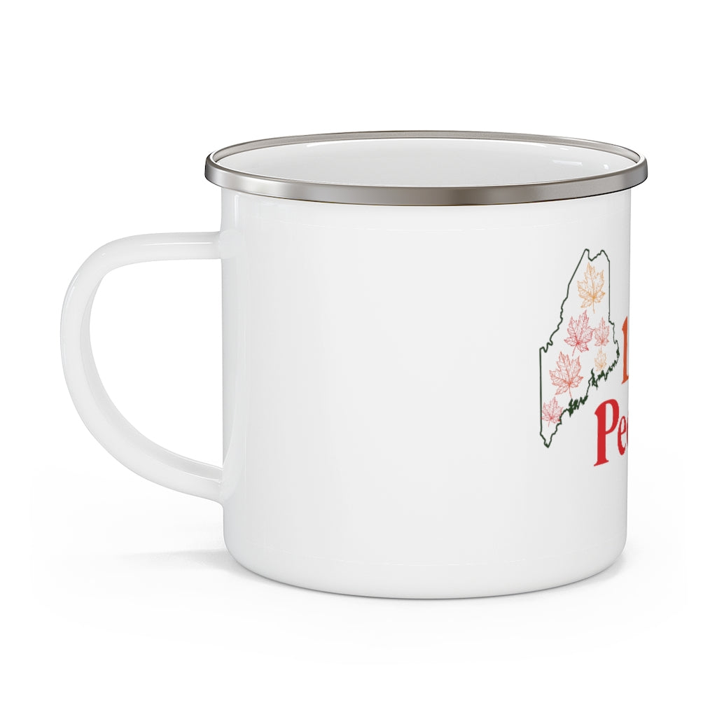 Leaf Peepin' Maine Enamel Camping Mug