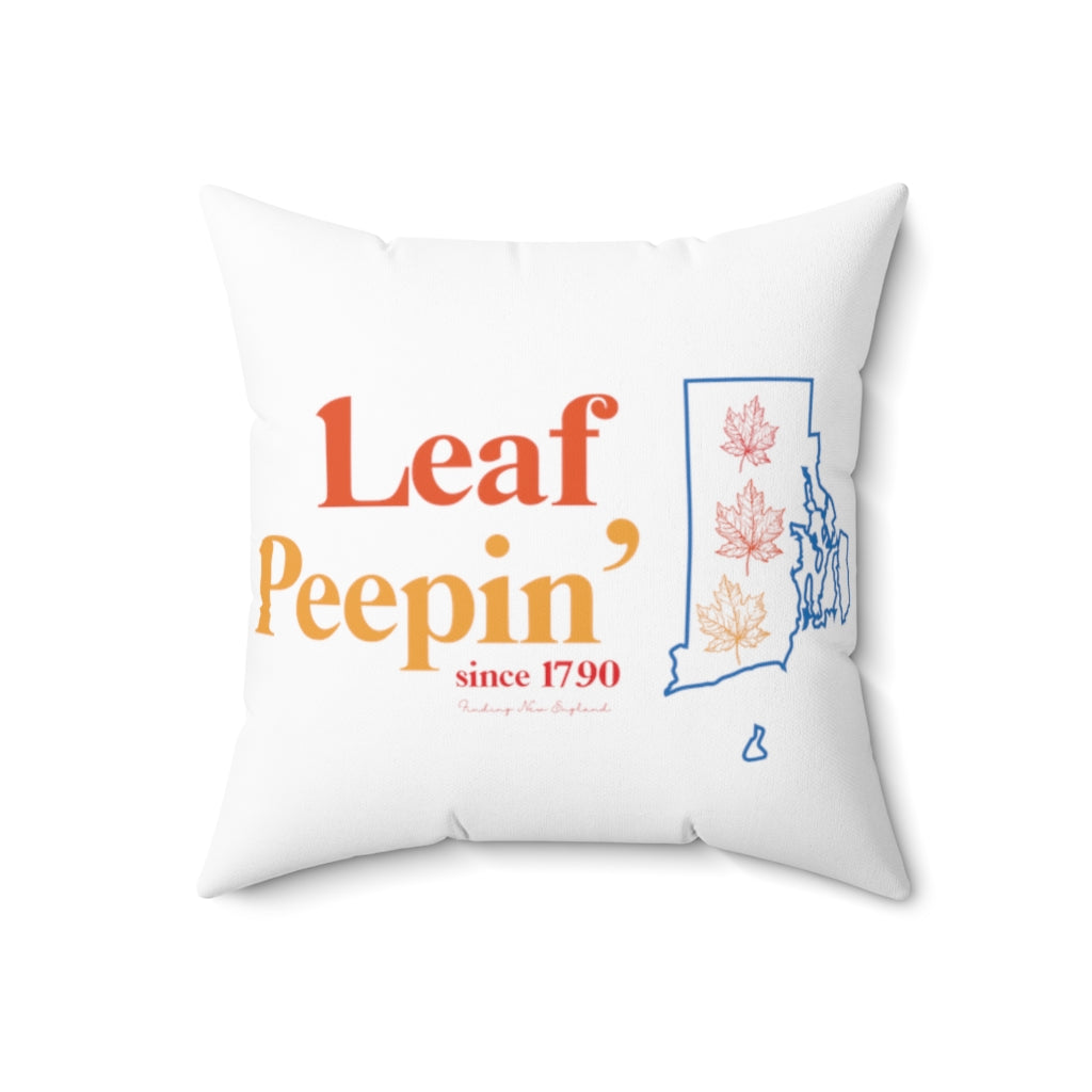 Leaf Peepin’ Rhode Island   Show your love for the fall season with this Leaf Peepin' Rhode Island  collection. From the traveler to the local, this collection is inspired for anyone who loves the crisp air and colorful autumn season. Proceeds of this collection go to help grow Finding New England's brand.