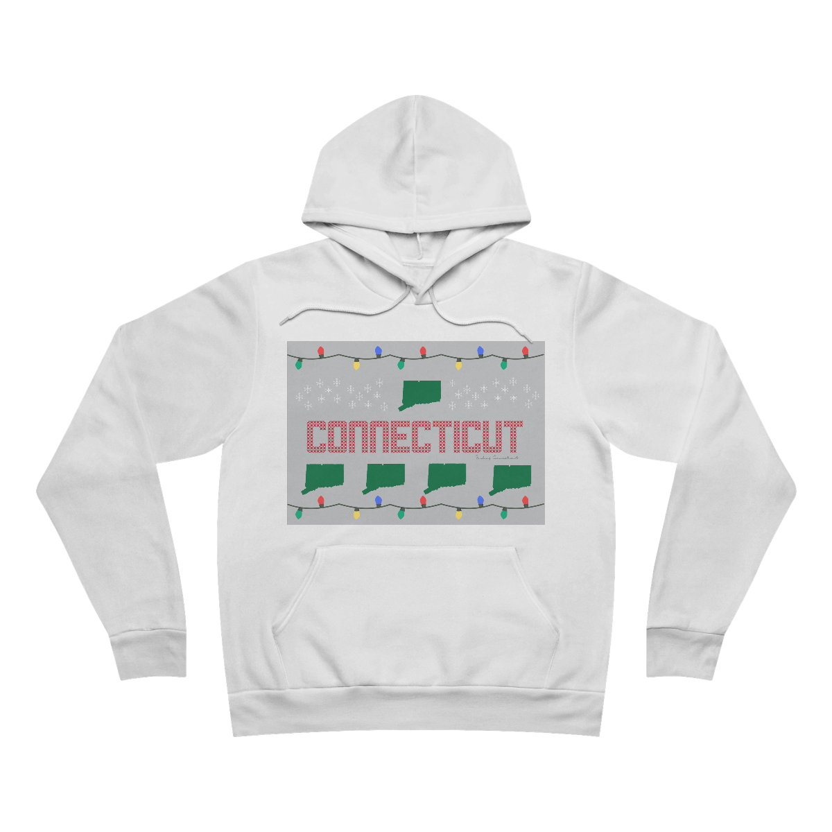 connecticut ugly holiday hooded sweatshirt hoodie