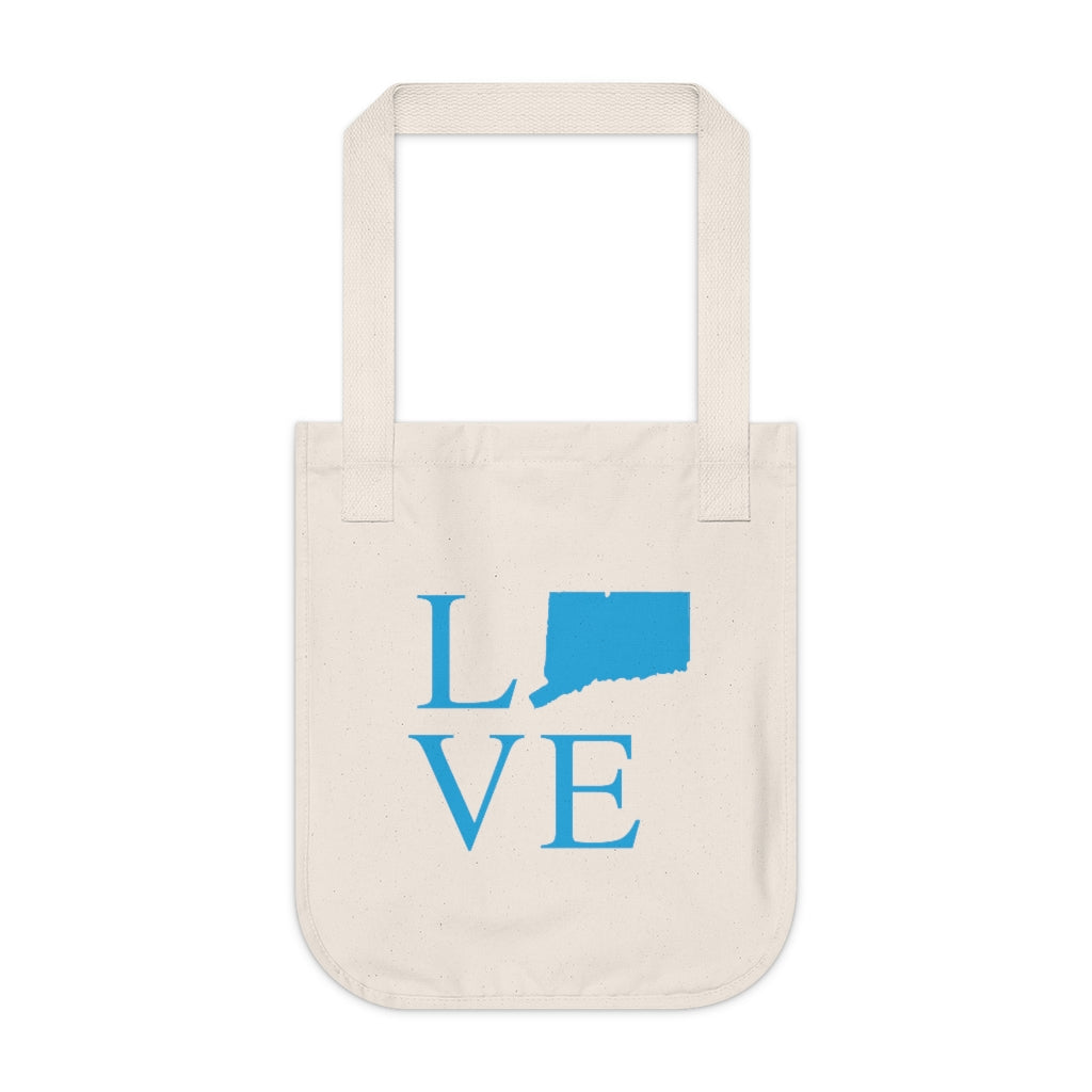 Connecticut Love Organic Canvas Tote Bag