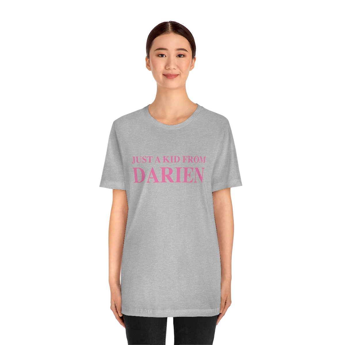 Just a kid from Darien Unisex Jersey Short Sleeve Tee