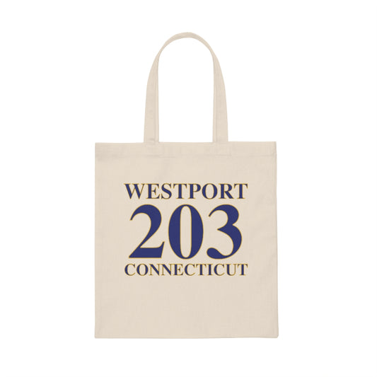 203 Westport Connecticut Canvas Tote Bag