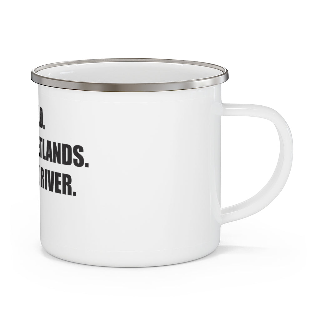 Wilton Road. Partrick Wetlands. Saugatuck River. Exit 41. Enamel Camping Mug How do you say Westport without saying Westport? Westport, Connecticut is filled with unique aspects. Each providing different elements that make up the town from historic to modern traditions. Proceeds of this collection goes to help build Finding Westport and Finding Connecticut's brands.