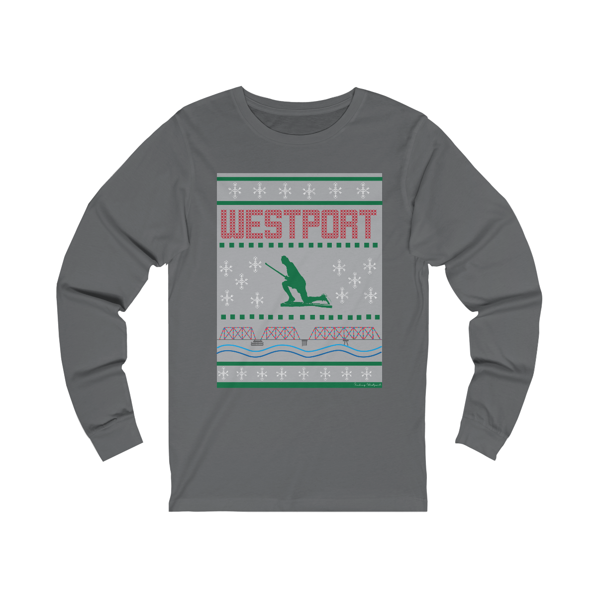 Westport Ugly Holiday Green / Red Unisex Jersey Long Sleeve Tee