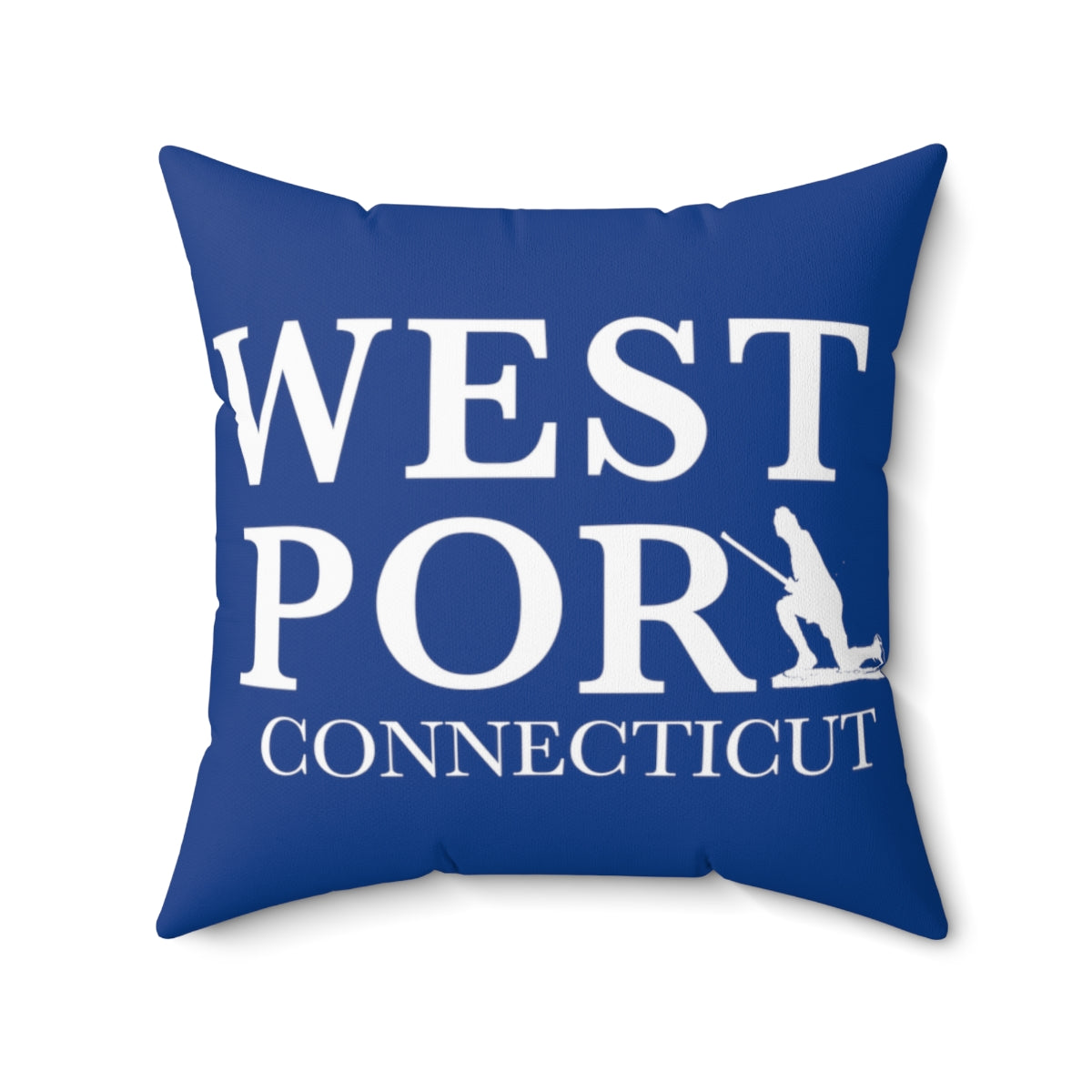 Westport Connecticut Spun Polyester Square Pillow