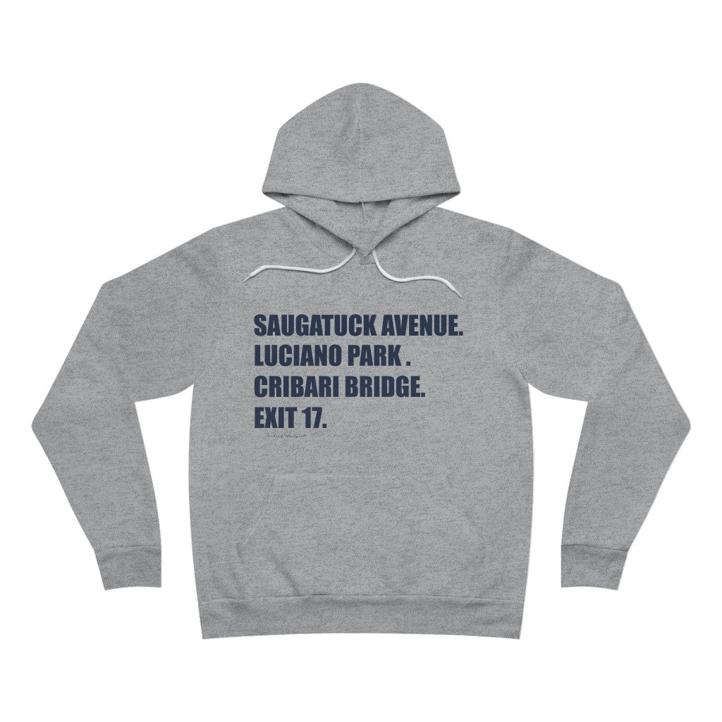 Saugatuck Ave. Luciano Park. Cribari Bridge. Exit 17. Unisex Sponge Fleece Pullover Hoodie How do you say Westport without saying Westport? Westport, Connecticut is filled with unique aspects. Each providing different elements that make up the town from historic to modern traditions. Proceeds of this collection goes to help build Finding Westport and Finding Connecticut's brands.