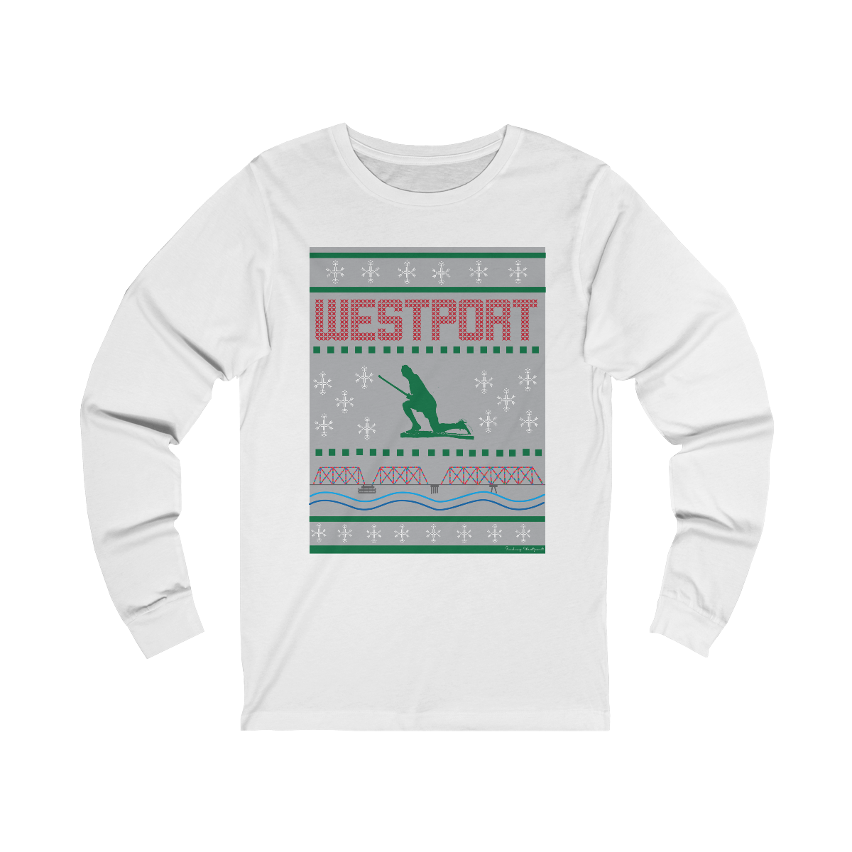 westport ct / connecticut ugly christmas sweater long sleeve tee shirt