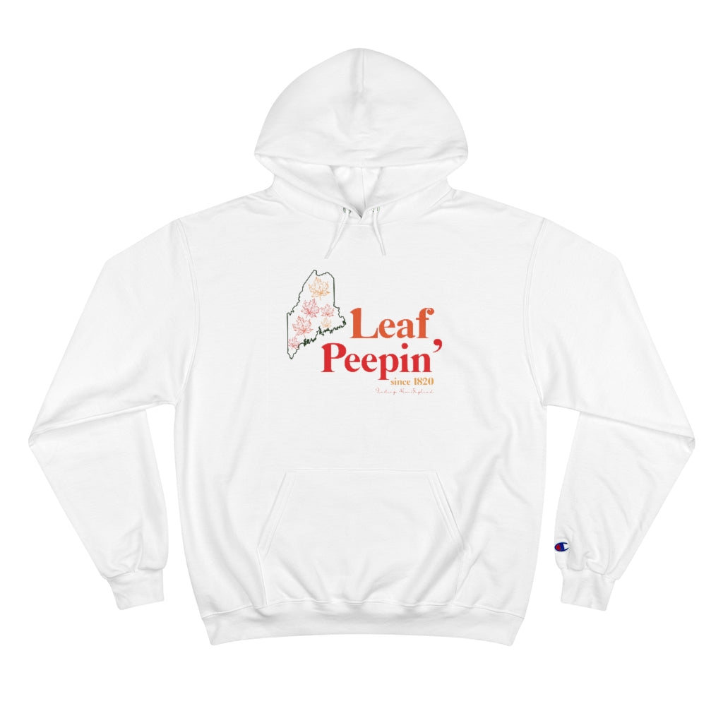 Leaf Peepin' Maine Champion Hoodie