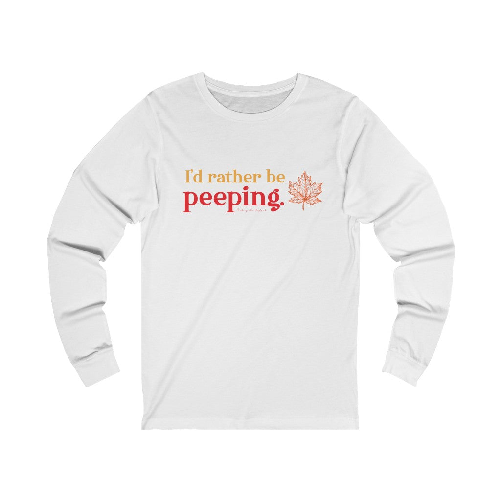 I’d rather be Peeping Do you travel to the New England states to look at the fall foliage? This collection is for the leaf peeper who cannot wait for fall to look at the colors nature produces. Free USA shipping on all products.