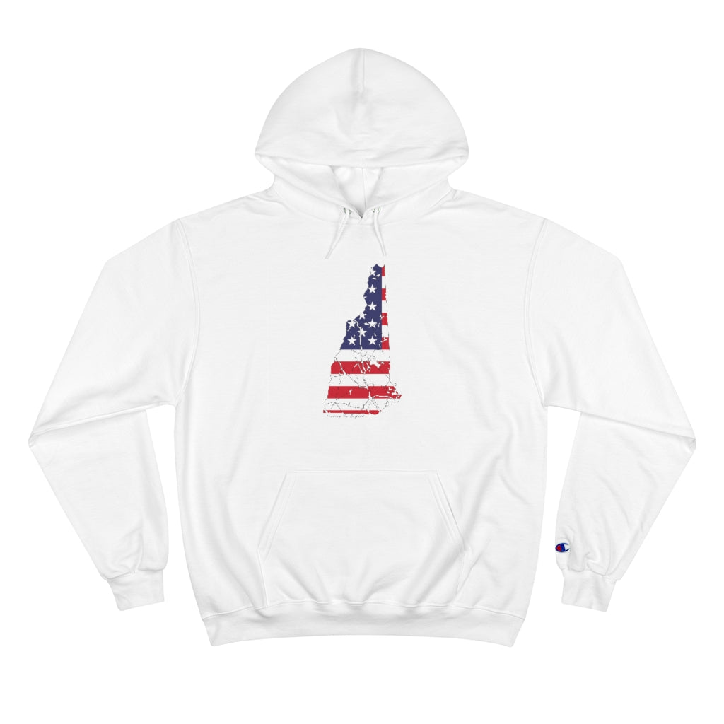 New Hampshire American flag hoodie, tee shirts, shirts, apparel, sweatshirts, mugs and gifts. Proceeds go to help build Finding Connecticut and the Finding New England Brand • New Hampshire apparel