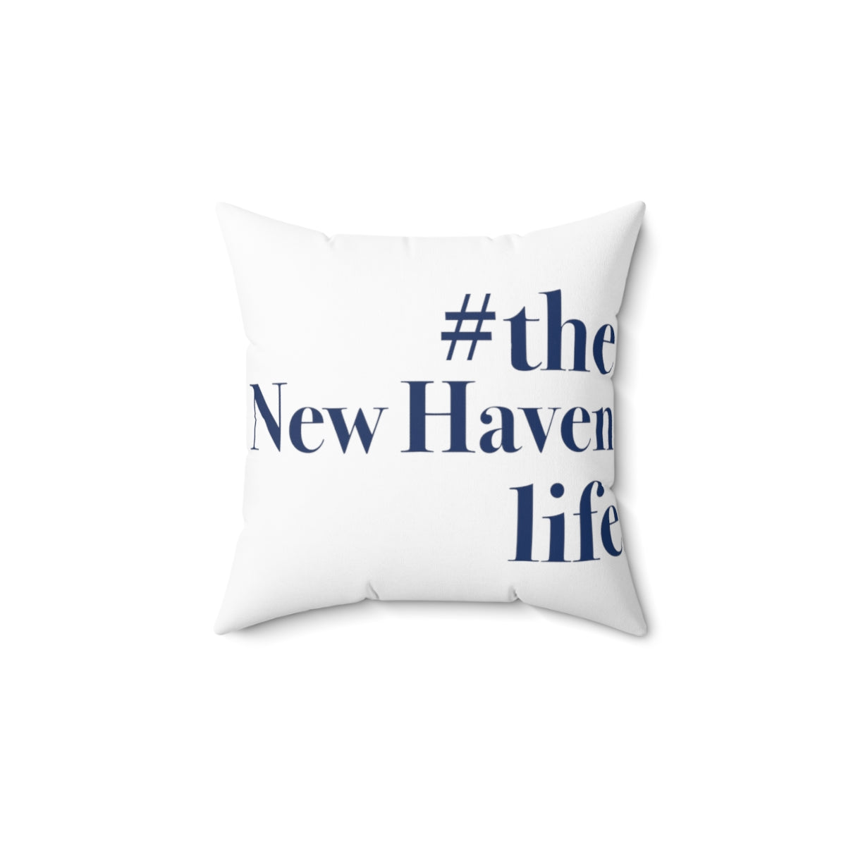 #thenewhavenlife Spun Polyester Square Pillow Free USA shipping Proceeds help grow Finding Connecticut's website and brand. Click here to visit our home page
