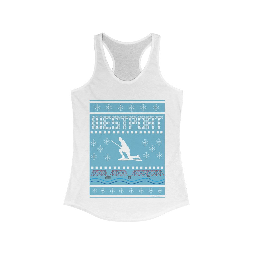 westport ct / connecticut ugly christmas sweater womens tank top shirt