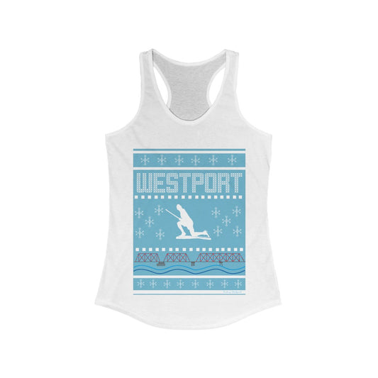 westport ct / connecticut ugly christmas sweater womens tank top shirt