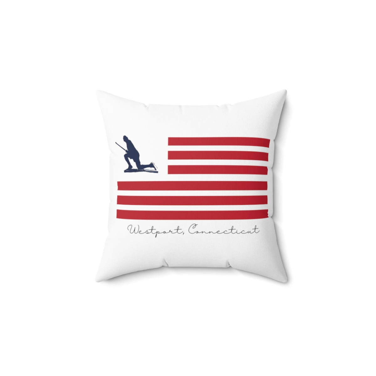 Minuteman Flag Spun Polyester Square Pillow