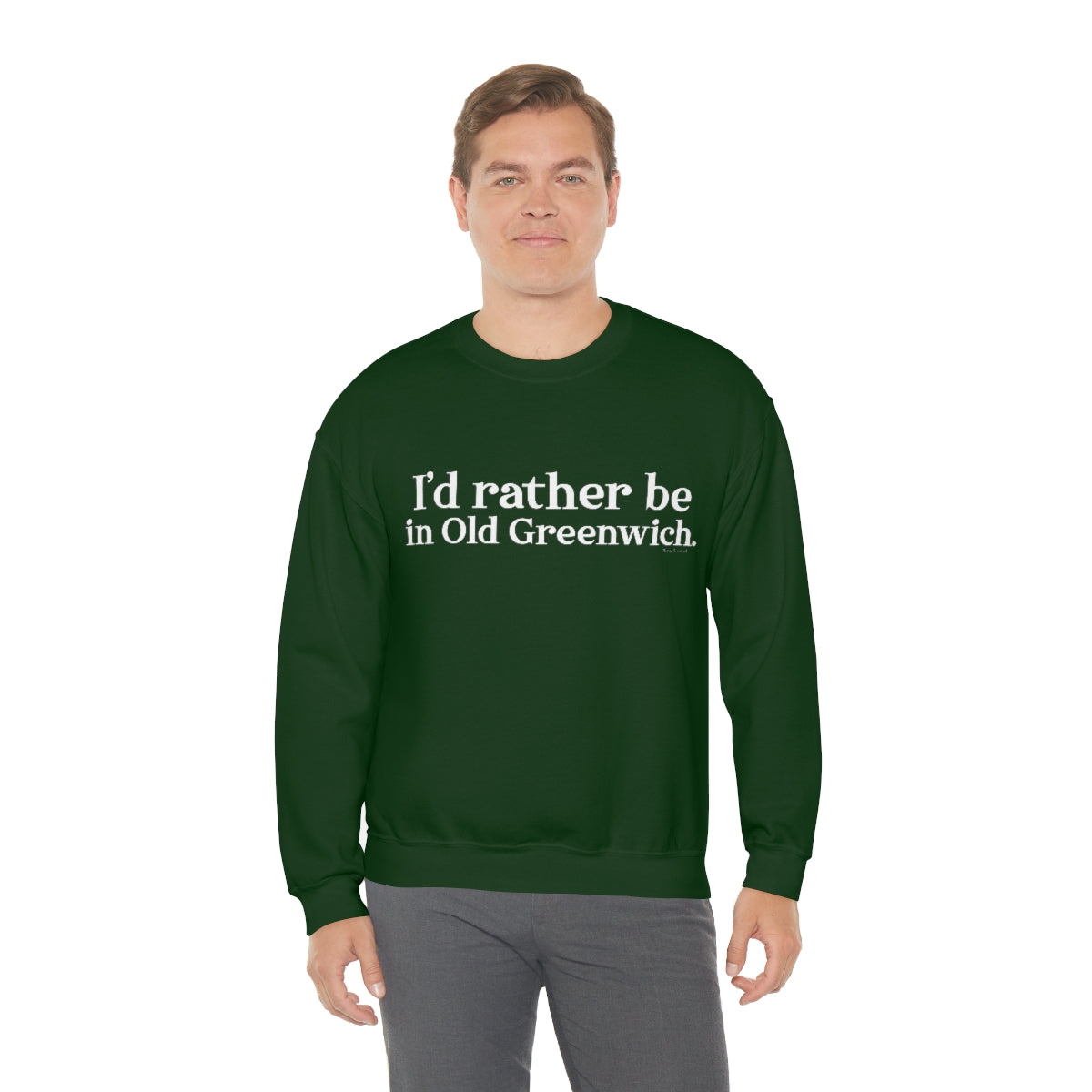 I'd rather be in Old Greenwich. Unisex Heavy Blend™ Crewneck Sweatshirt