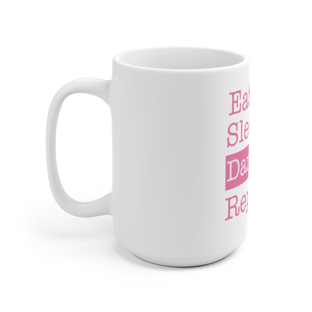 Darien Eat. Sleep. Darien. Repeat. White Ceramic Mug