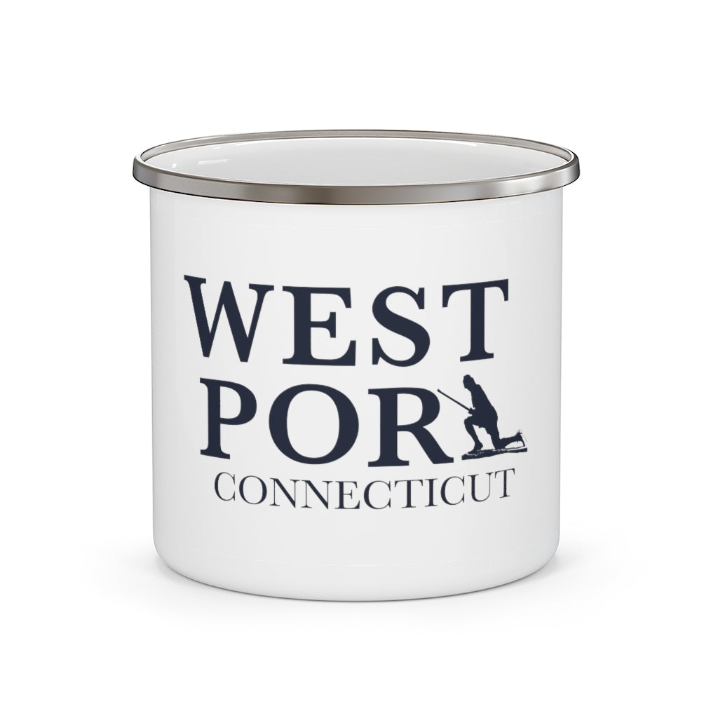 Westport Connecticut  Enamel Camping Mug
