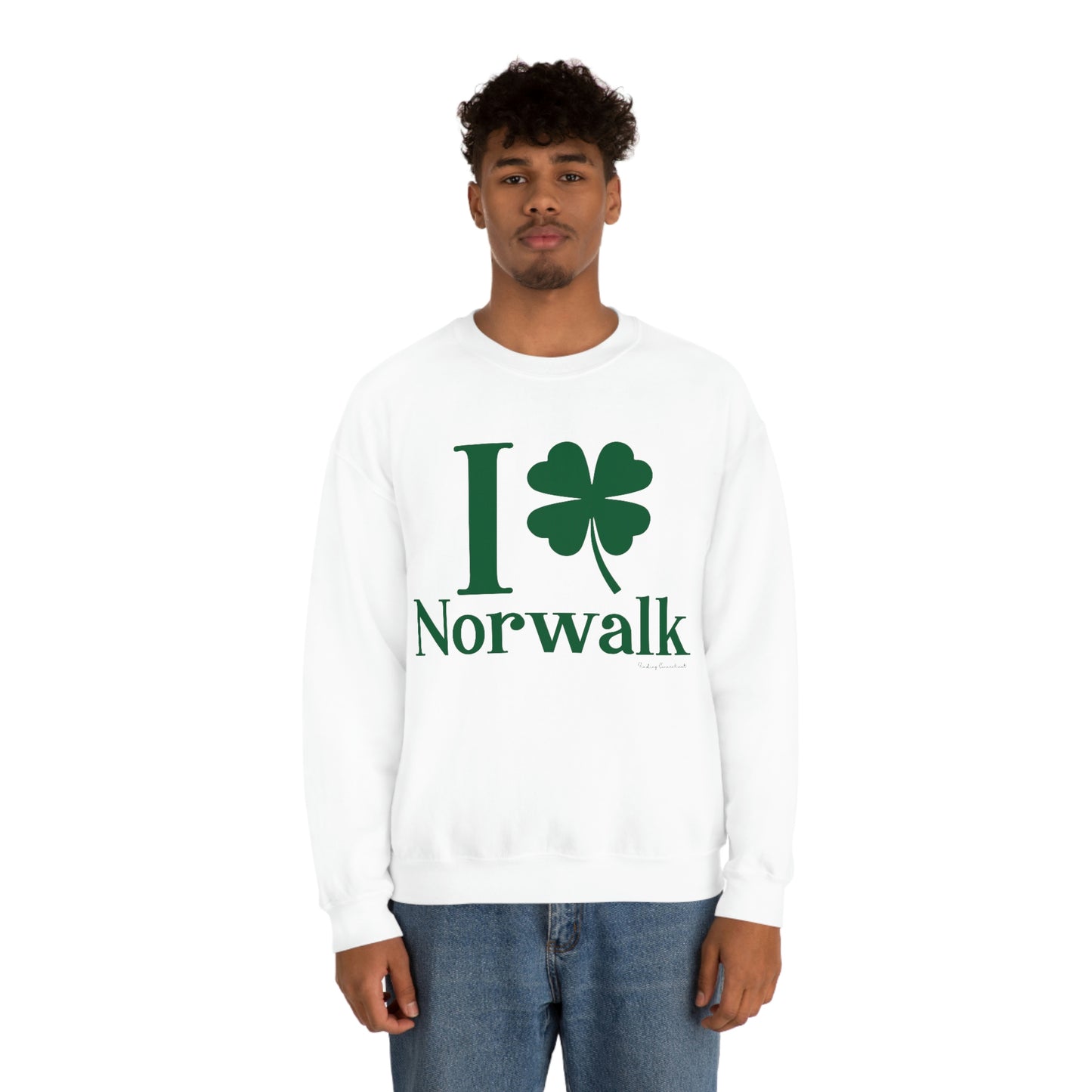 I Clover Norwalk (Green) Unisex Heavy Blend™ Crewneck Sweatshirt