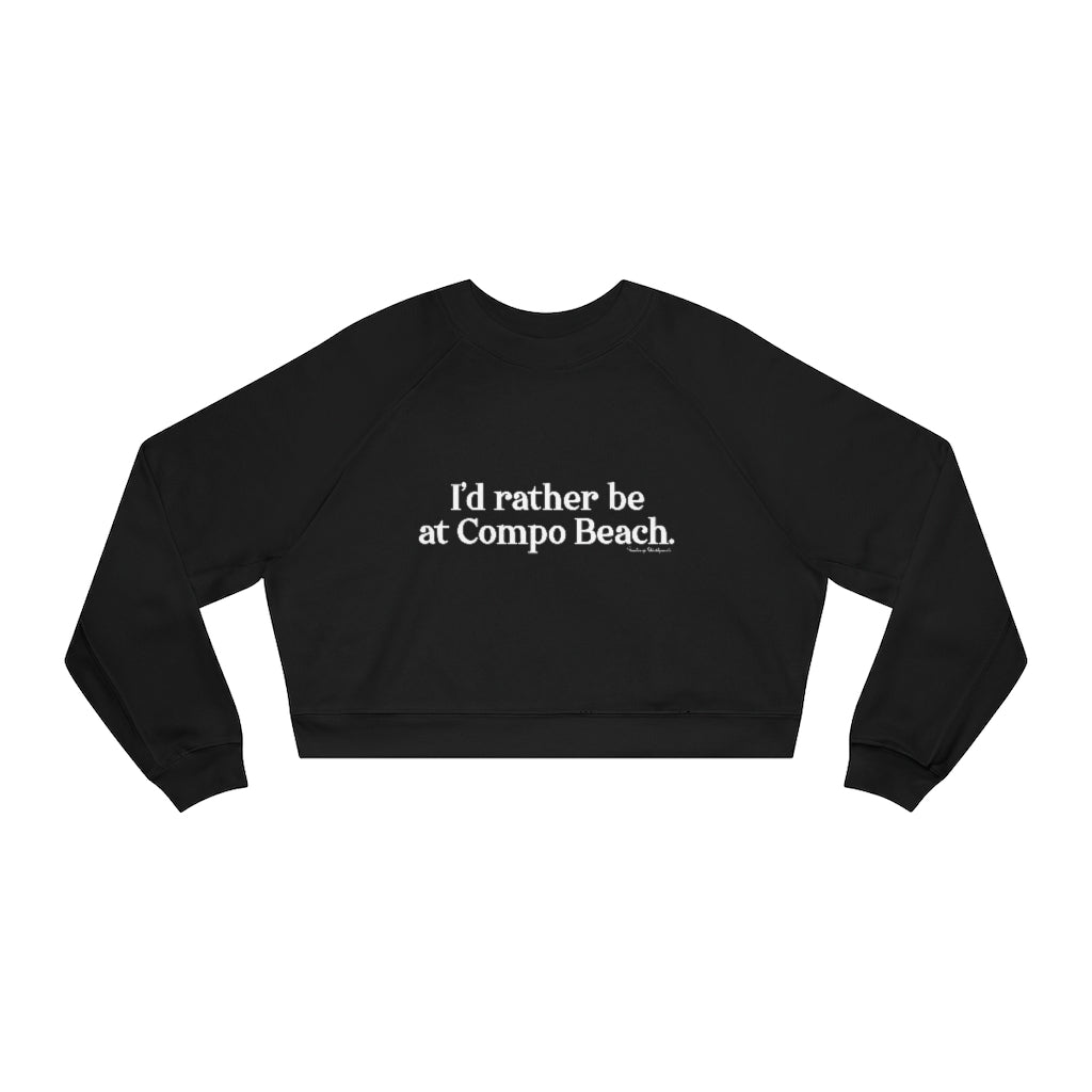 westport ct / connecticut womens cropped sweatshirt