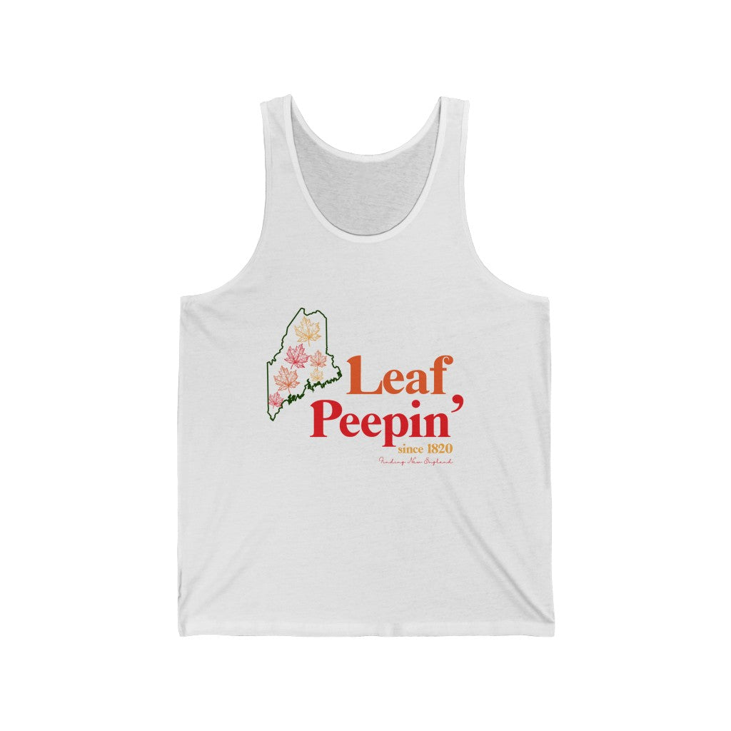 Leaf Peepin' Maine Show your love for the fall season with this Leaf Peepin' collection. From the traveler to the local, this collection is inspired for anyone who loves the crisp air and colorful autumn season. Proceeds of this collection go to help grow Finding New England's brand.