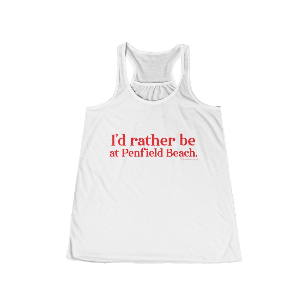 I'd rather be at Penfield beach tank top