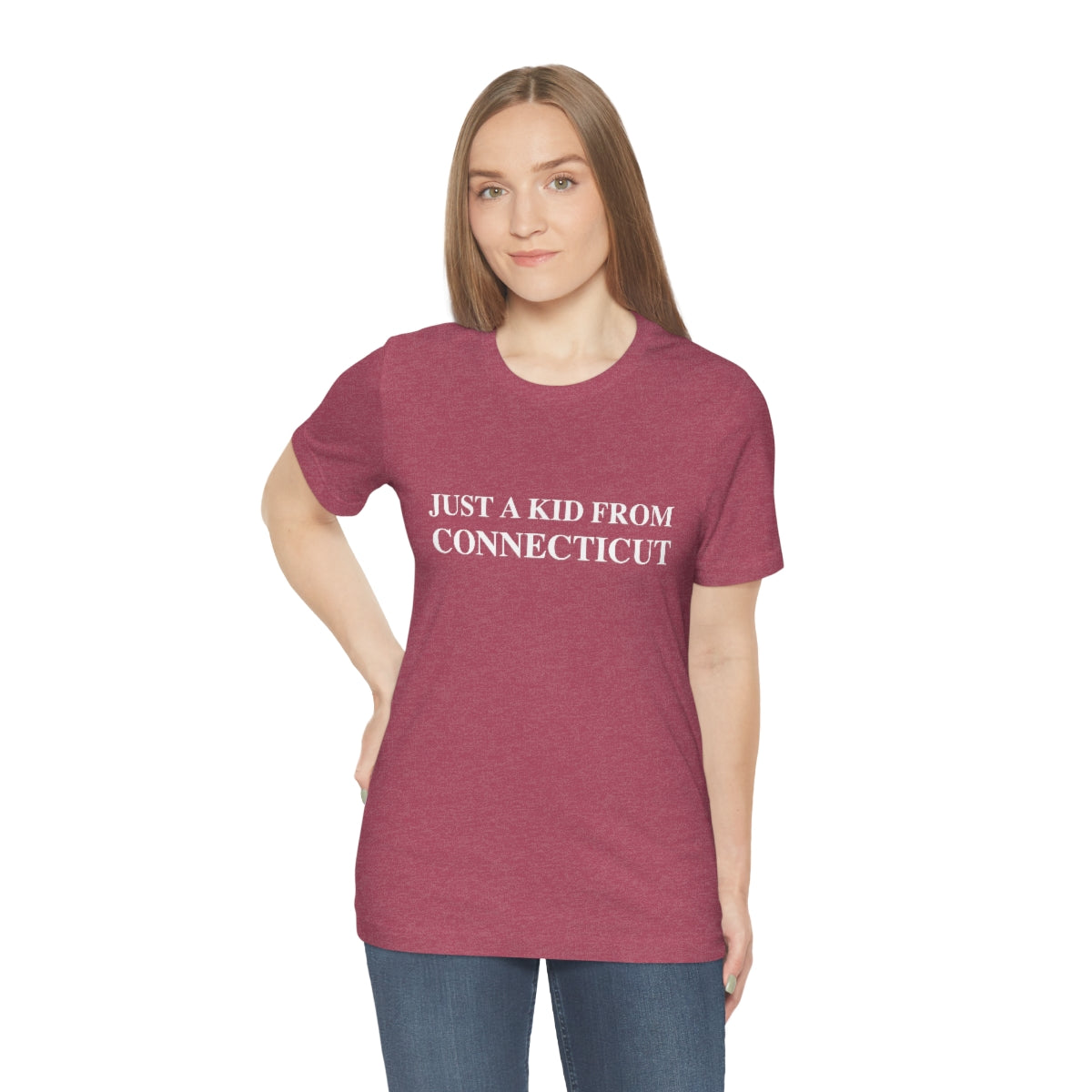 Just a kid from Connecticut Unisex Jersey Short Sleeve Tee