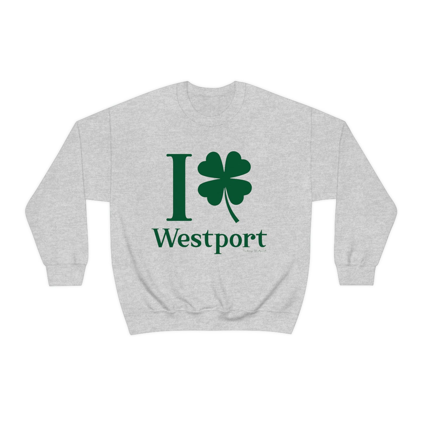Westport Connecticut sweatshirt, I Clover westport.