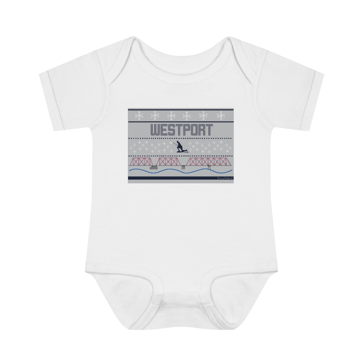 westport ugly christmas sweater onesie