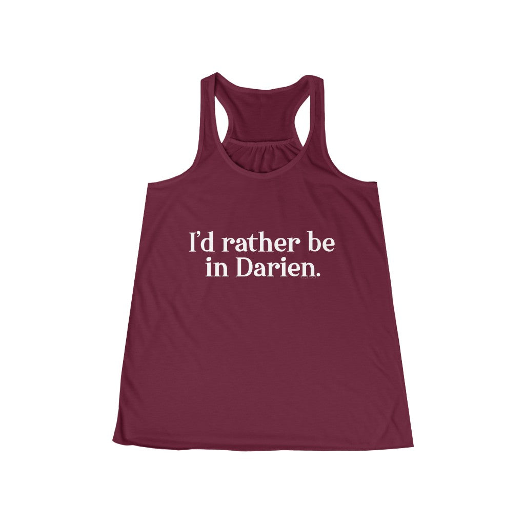 I'd rather be in darien womens tank top shirt
