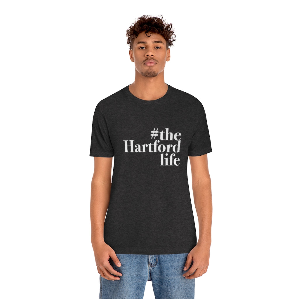 #thehartfordlife Unisex Jersey Short Sleeve Tee  Proceeds help grow Finding Connecticut's website and brand.   Click here to go back to our home page.