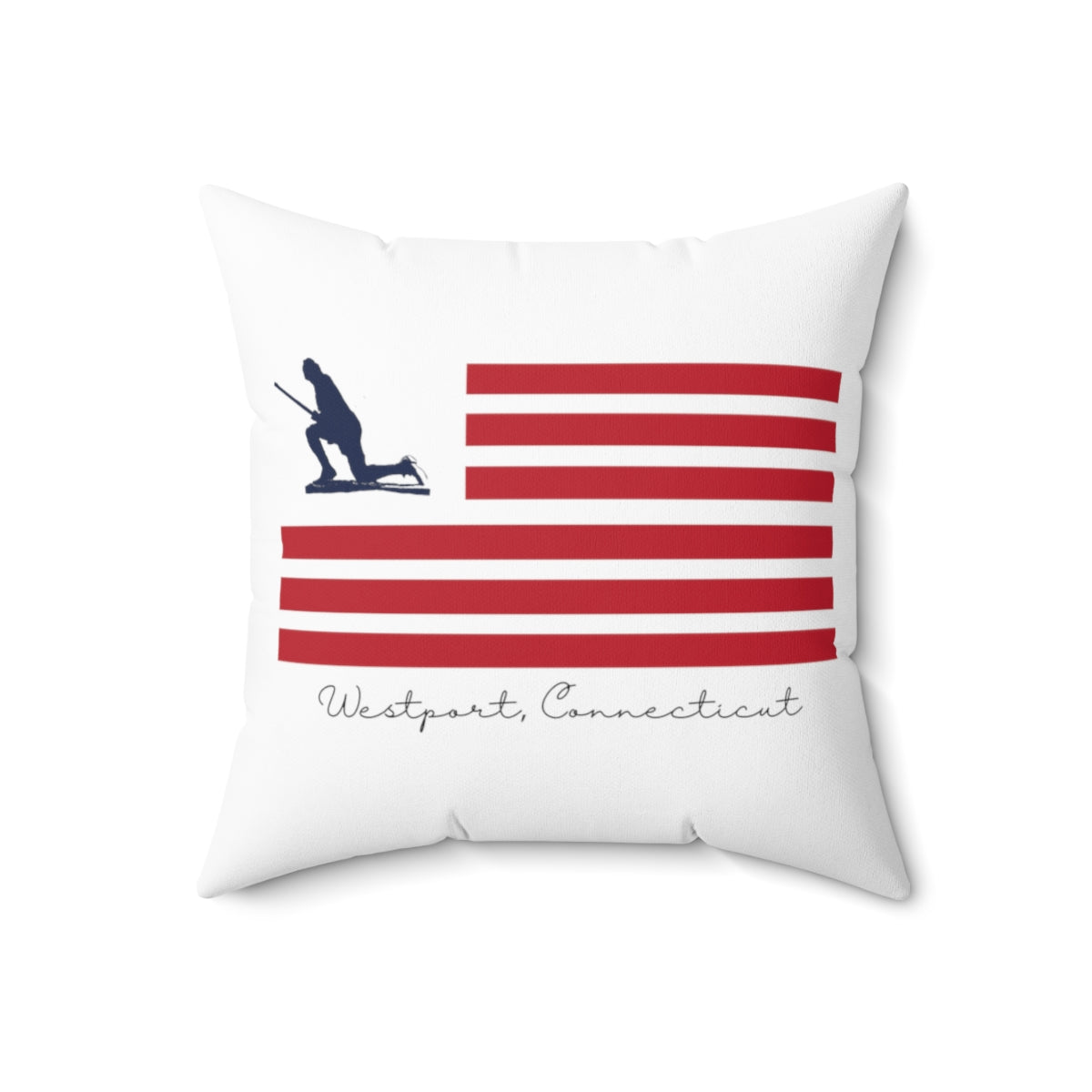 Minuteman Flag Spun Polyester Square Pillow
