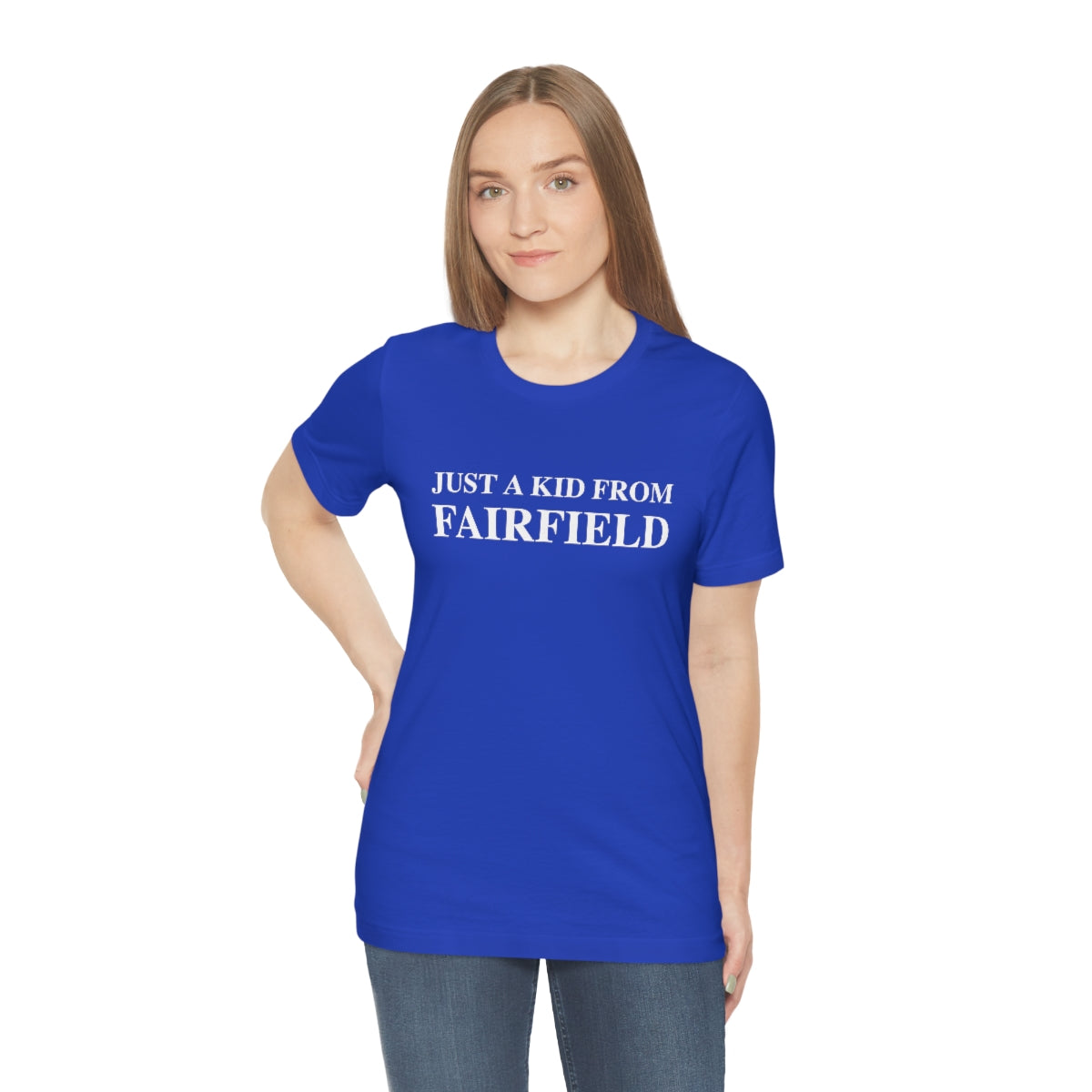 Just a kid from Fairfield Unisex Jersey Short Sleeve Tee