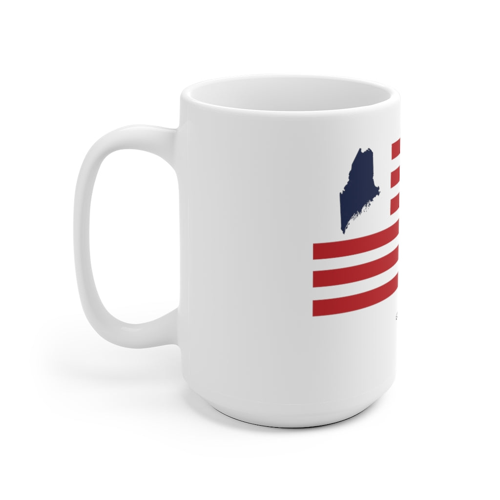 Maine Flag collection has tee shirts, mugs, reusable bags, and other apparel and gifts. All proceeds goes to help build the Finding Maine brand and get our website up and going. Free shipping on all products.