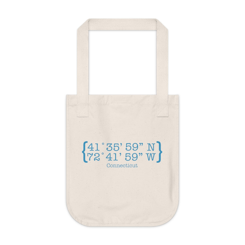 Connecticut Coordinates Organic Canvas Tote Bag