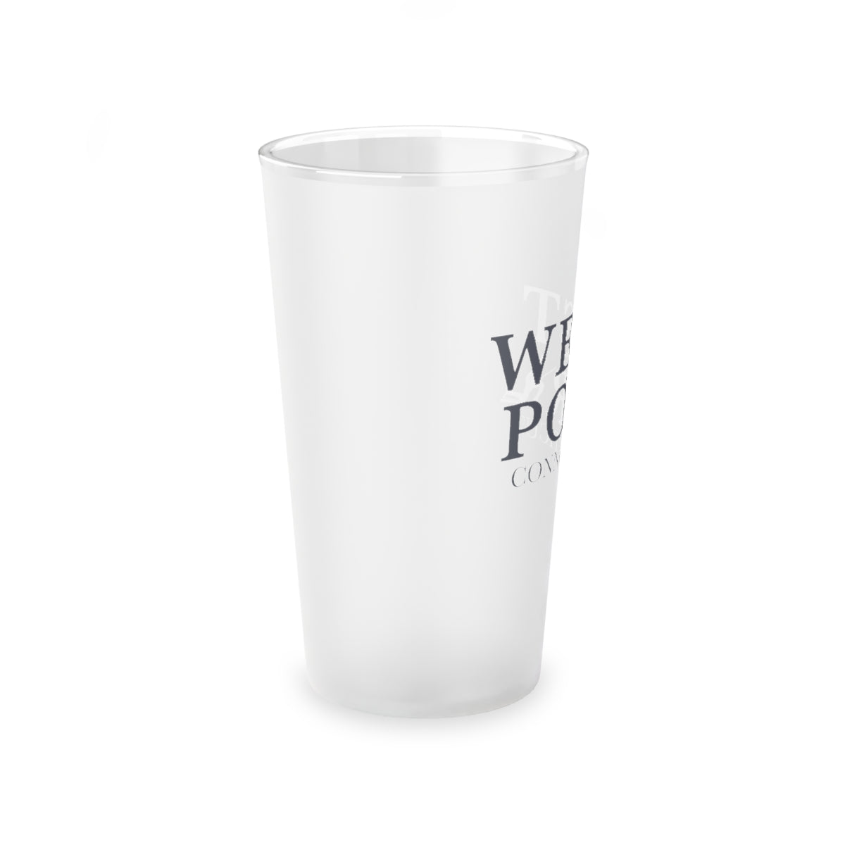 Westport Connecticut  Frosted Pint Glass, 16 oz