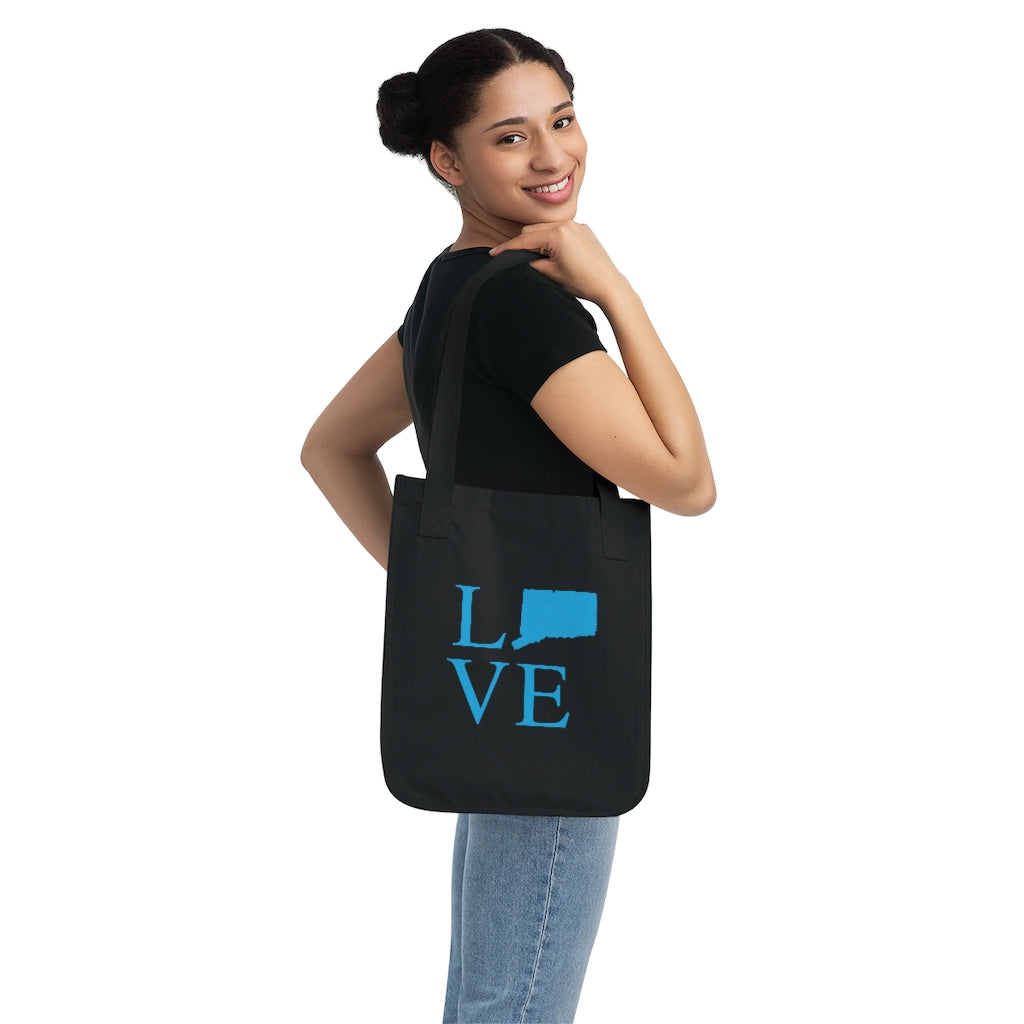 Connecticut Love Organic Canvas Tote Bag