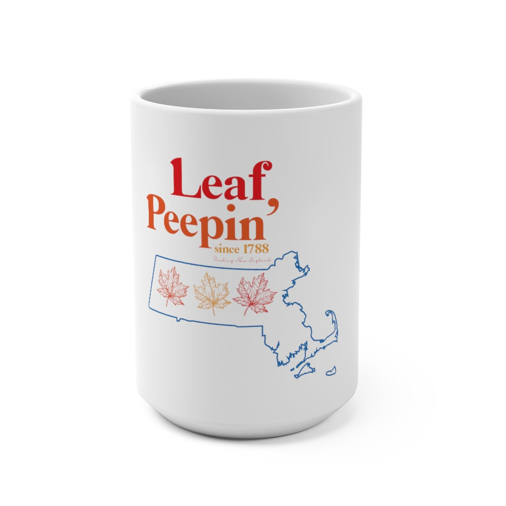 Leaf Peepin’ Massachusetts   Show your love for the fall season with this Leaf Peepin' Massachusetts collection. From the traveler to the local, this collection is inspired for anyone who loves the crisp air and colorful autumn season. Proceeds of this collection go to help grow Finding New England's brand.
