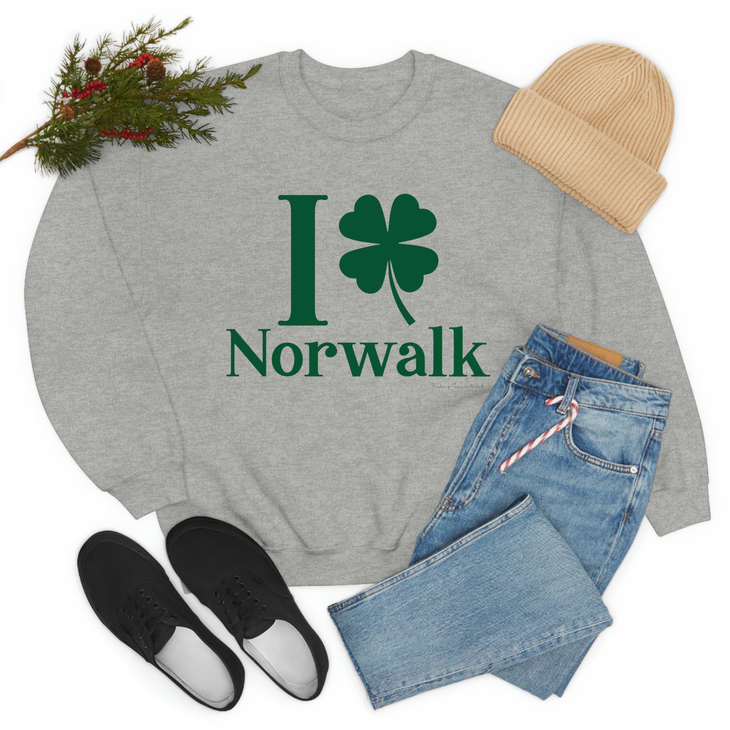 I Clover Norwalk (Green) Unisex Heavy Blend™ Crewneck Sweatshirt