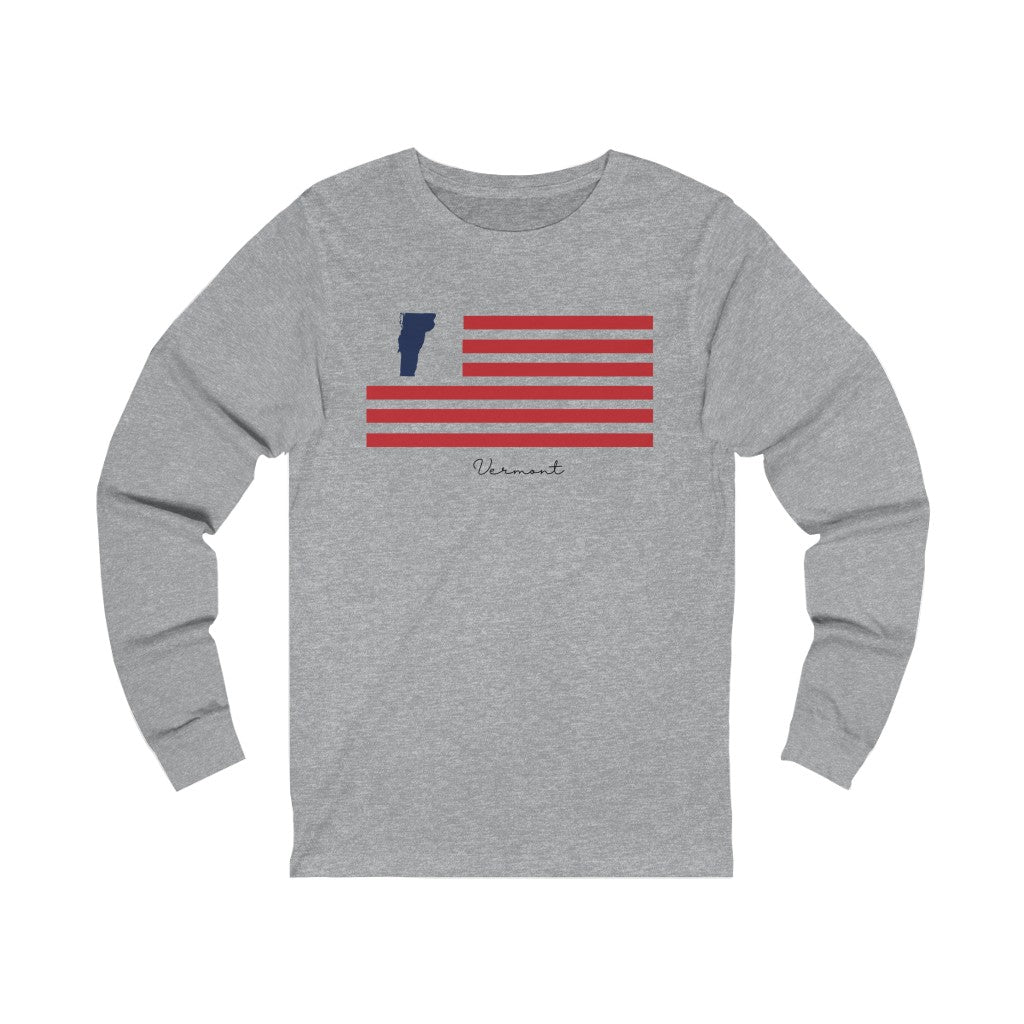 Vermont American Flag collection has tee shirts, mugs, reusable bags, and other apparel and gifts. All proceeds goes to help build the Finding New England brand and get our website up and going. Free shipping on all products.