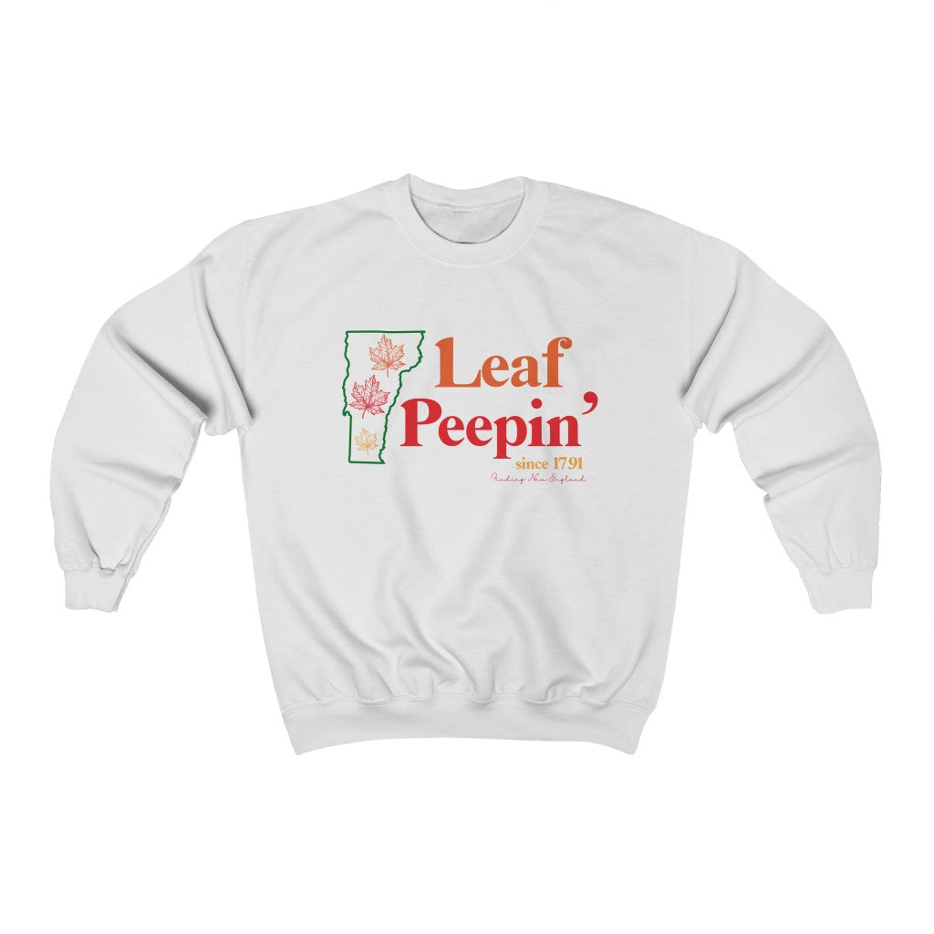 Leaf Peepin' Vermont  Show your love for the fall season with this Leaf Peepin' Vermont collection. From the traveler to the local, this collection is inspired for anyone who loves the crisp air and colorful autumn season. Proceeds of this collection go to help grow Finding New England's brand.