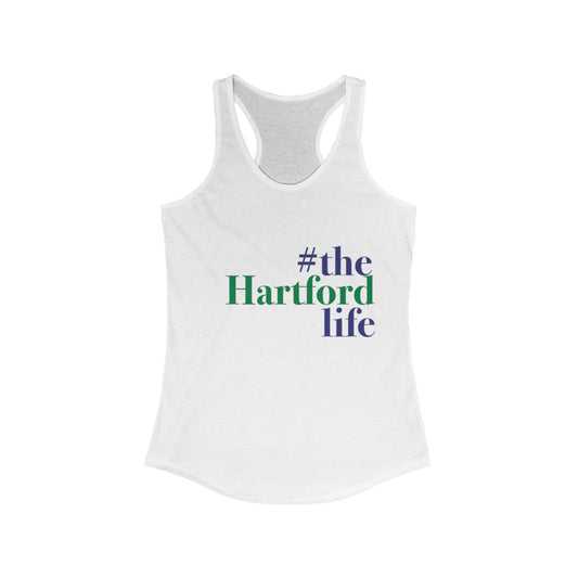 #thehartfordlife Women's Ideal Racerback Tank  Proceeds help grow Finding Connecticut's website and brand.   Click here to go back to our home page.