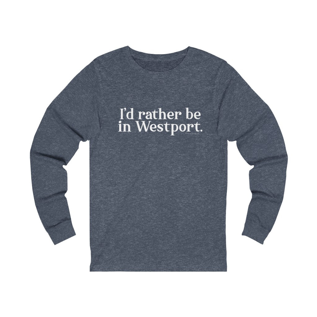 I'd rather be in Westport shirts, apparel, gifts, mugs and long sleeve tee shirts, finding westport. Finding connecticut
