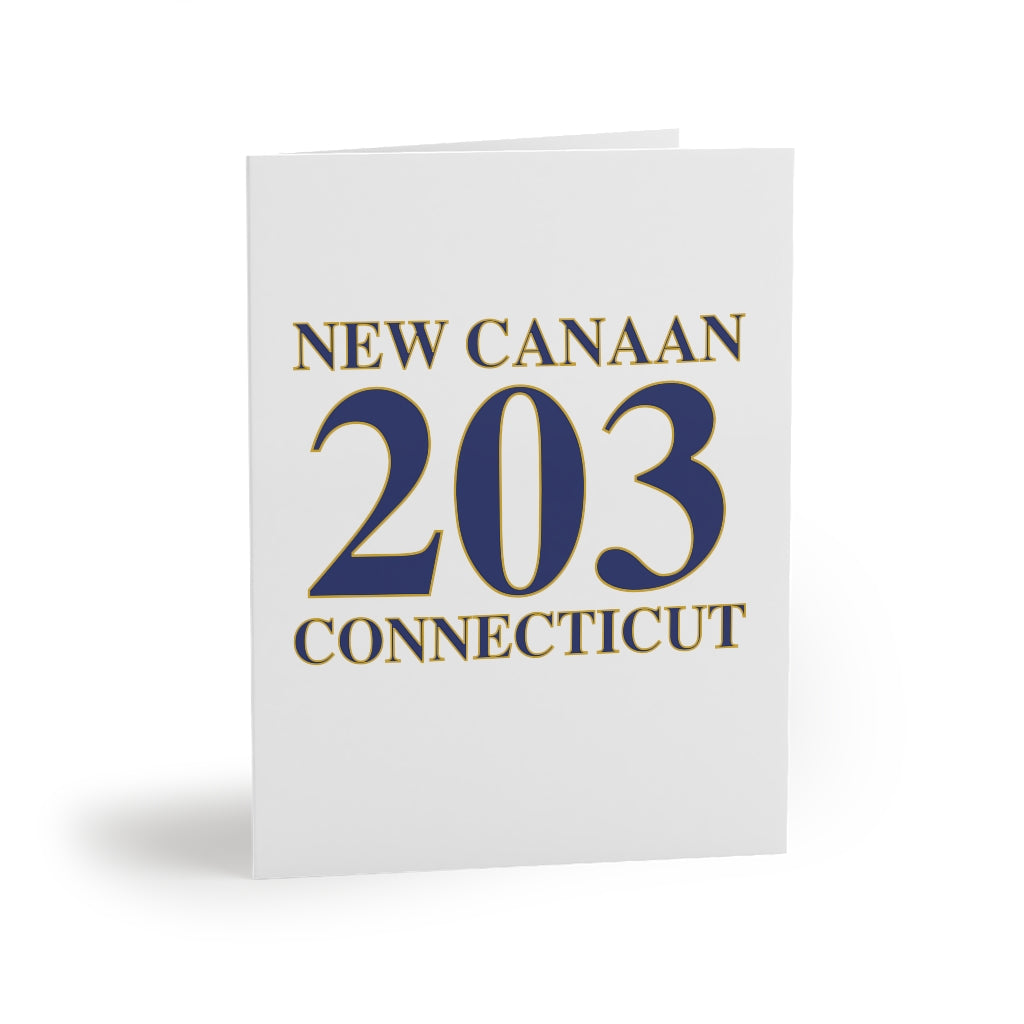 New Canaan 203 Connecticut Greeting Cards The 203 New Canaan Collection. Show off New Canaan and Connecticut at the same time. Colors were inspired by the Connecticut state flag. Proceeds help build Finding New Canaan and Finding Connecticut's brand.