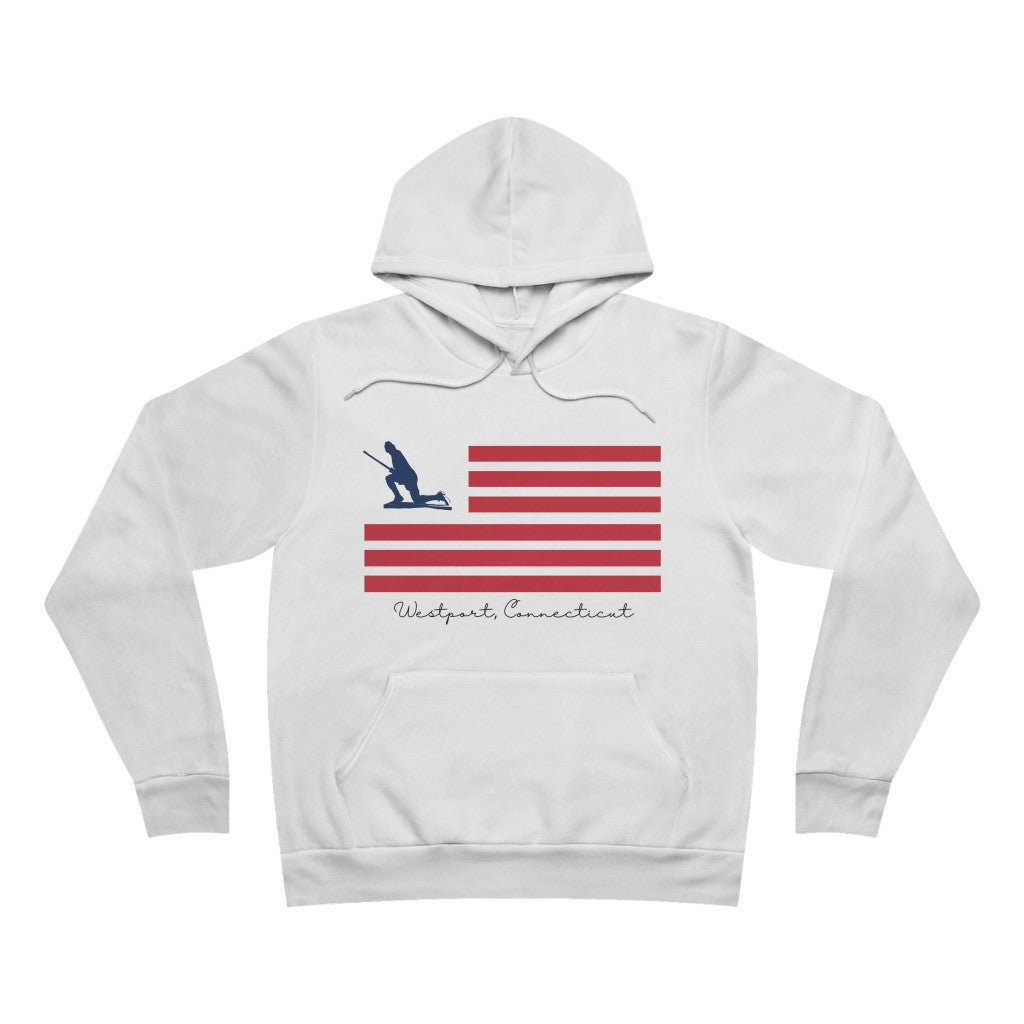 Minuteman Flag (front) Unisex Sponge Fleece Pullover Hoodie