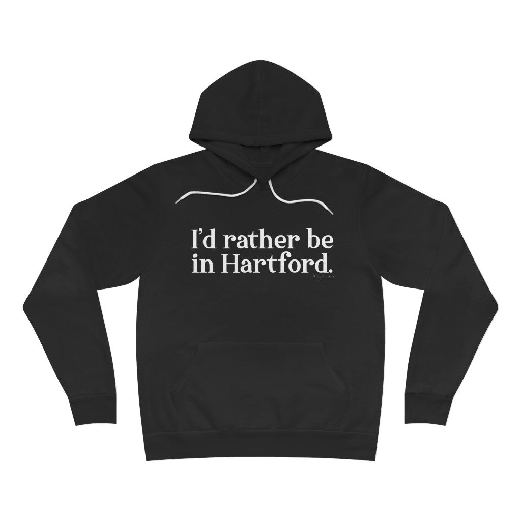 I’d rather be in Hartford Women's Flowy Racerback Tank Proceeds of this collection go to help build Finding Connecticut’s website and brand. • Free USA shipping. Click here to go to our home page
i'd rather be in Hartford // hartford ct unisex hoodie sweatshirt // finding connectict